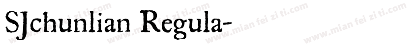 SJchunlian Regula字体转换